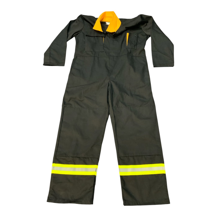 Mechanics Coverall Black Reflective Strips Medium COV-MECH-01