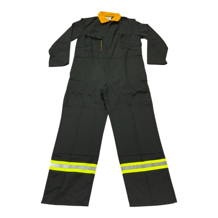 Mechanics Coverall Black Reflective Strips Medium New COV-MECH-01N