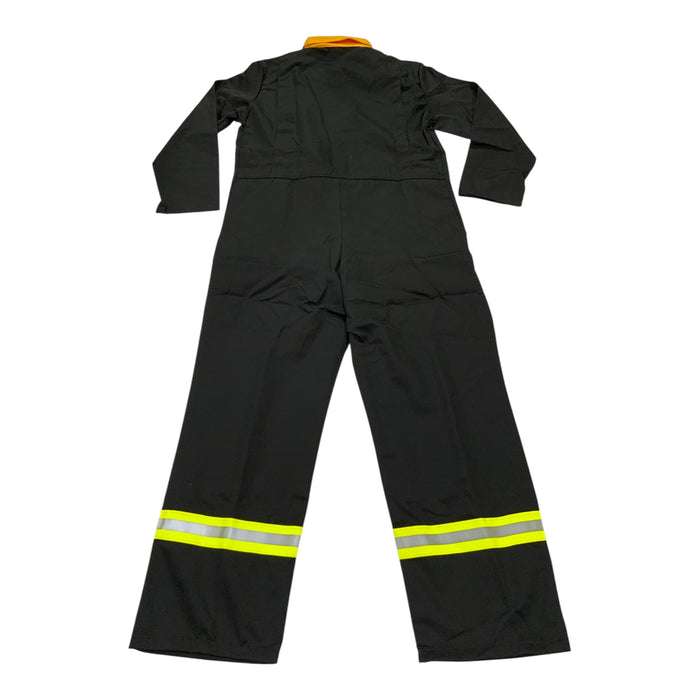 Mechanics Coverall Black Reflective Strips Medium New COV-MECH-01N