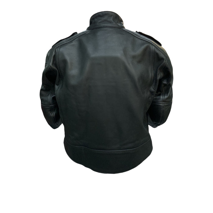 BKS Motorcycle Leather Jacket High Performance Black 48" BKSJKT05AN
