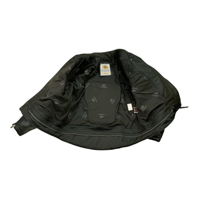 BKS Motorcycle Leather Jacket High Performance Black 48" BKSJKT05AN