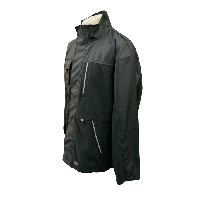 Dickies Eisenhower Fleece Jacket Black Workwear Coat EH63700 2XL OF52A