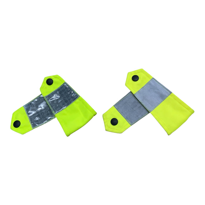 Plain Hi Viz Epaulettes with Reflective Tape 27cm Length Sold in Pairs PLNHVEPP27-03