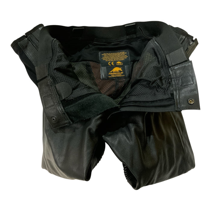 Hideout Leather Trouser Black From Two Piece 34 Waist HIDETRS01-A