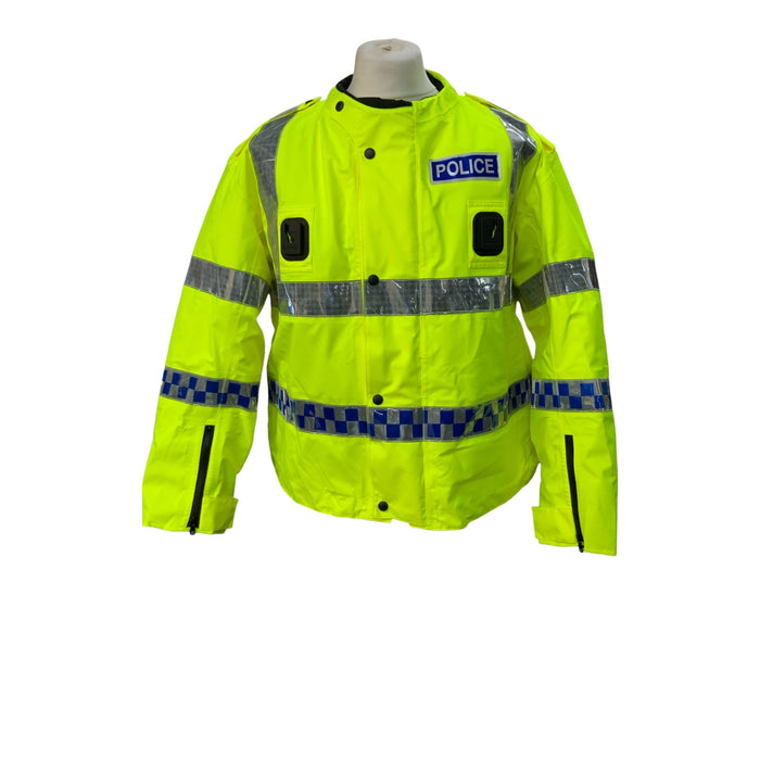 Hi Vis Yaffy Motorcycle Bomber Jacket Police Branded HVC02APOLICE