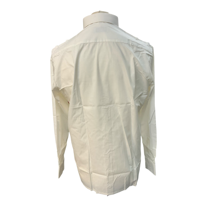 Sugdens Doubletwo Ladies Long Sleeve White Shirt Blouse With Epaulettes FSWLS01N