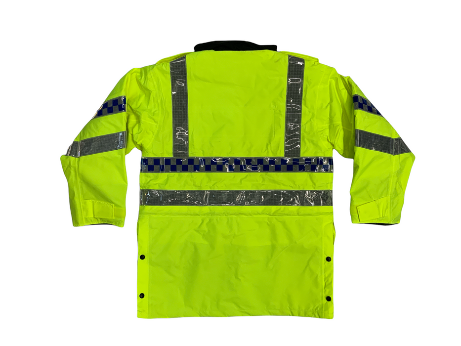 Hi-Vis Ex Police Goretex Waterproof Rain Coat Security Marshal HVGC7A