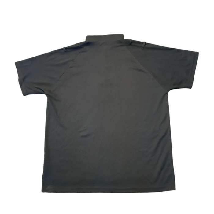 Male Black Breathable S/S Wicking Shirt With Epaulette Loops WKS35MAN