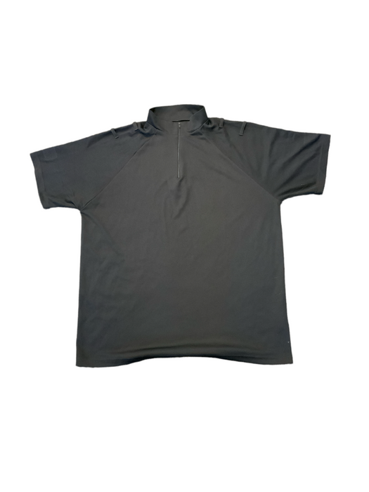 Male Black Breathable S/S Wicking Shirt With Epaulette Loops WKS35MAN
