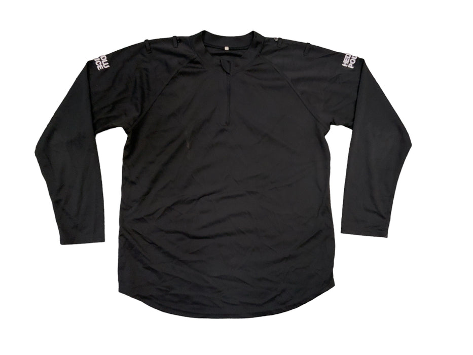 Unisex Heddlu Wicking Top Police Branded Black Breathable Long Sleeve WKS44N