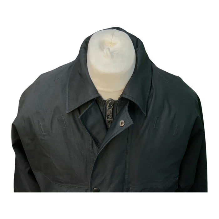 Goretex Ex Police Waterproof Black Lined 3/4 Length Rain Coat Medium OJ204B