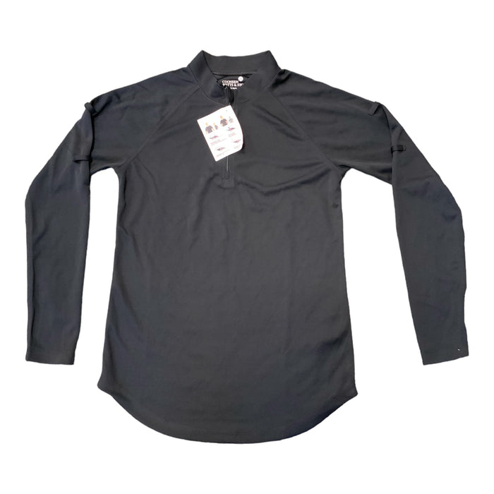 New Male Black Breathable L/S Wicking Shirt With Epaulette Loops WKS55N