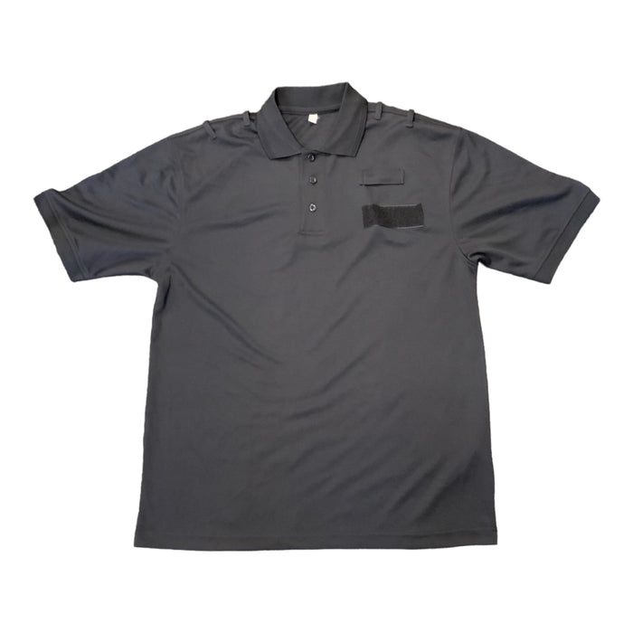 Male Black Breathable S/S Wicking Shirt With Epaulette Loops WKS58A