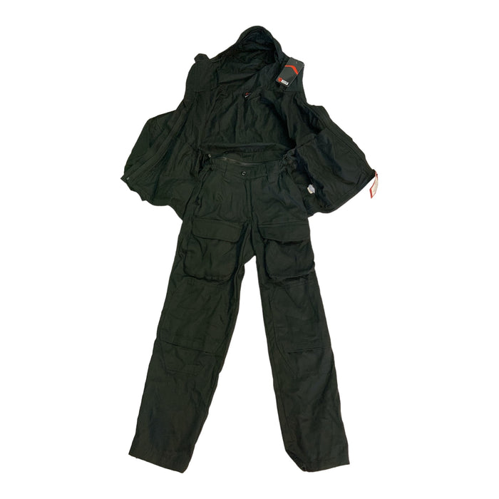 Keela 2 Part Overall Coverall Black Tactical Zip Off Paintballing Airsoft KC04N