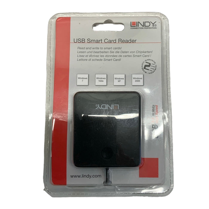 Lindy USB Smart Card Reader High Speed 480Mbit/s New USBREADER01