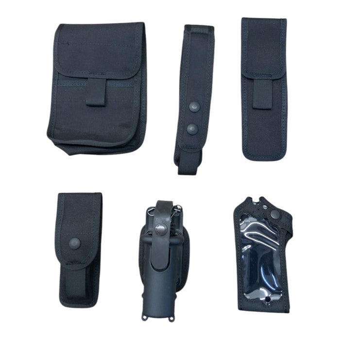 Black Nylon Molle Vest Pouch Kit With 6 Pouches