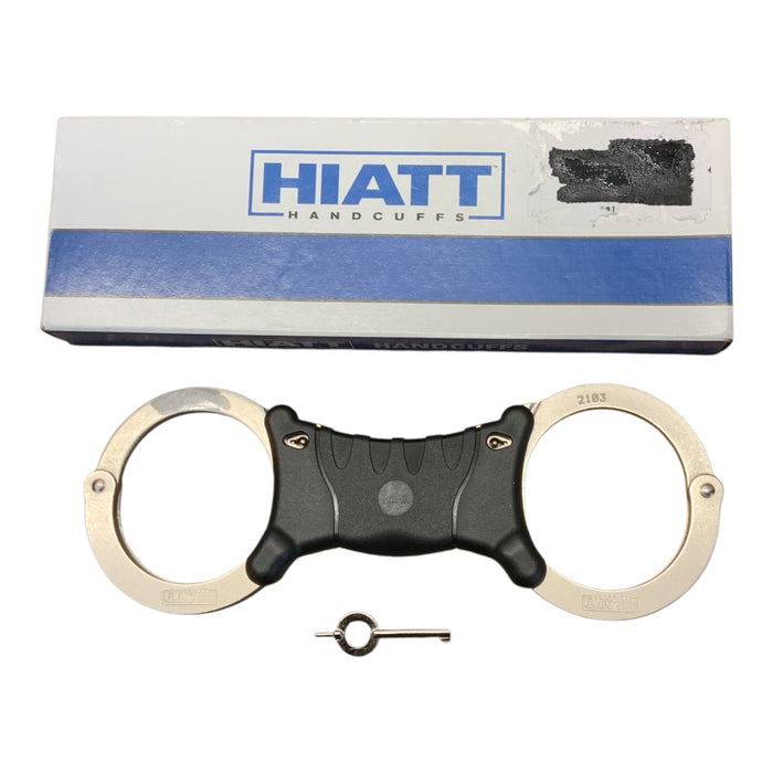 Genuine Hiatt 2103 Chrome Rigid Handcuffs Speedcuffs Quickcuff New