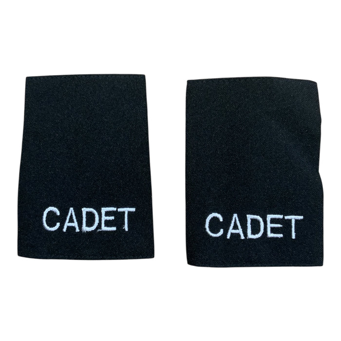 Cadet Rank Slides Black Various Grades