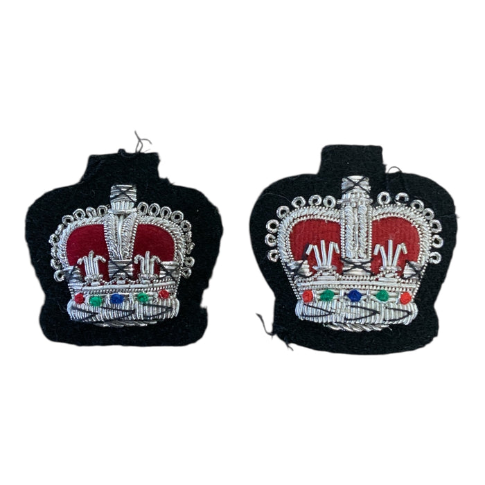 Superintendent Crown Badge Silver Wire Sew On RNKBDG-SUP-1