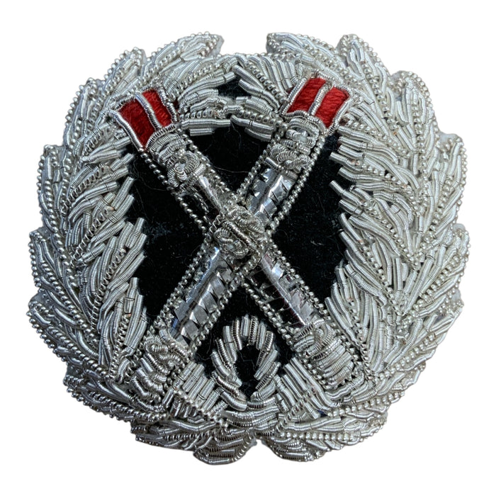 Commissioners Tipstave Silver Wire Sew On Badge RNKBDG-COM-1