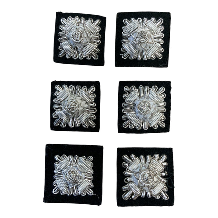 Inspector Rank Silver Wire Bath Stars Pips Sew On RNKBDG-INS-1