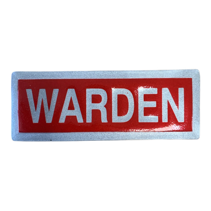 Warden Encapsulated Reflective Badge Sew On BDG-CAP-WAR