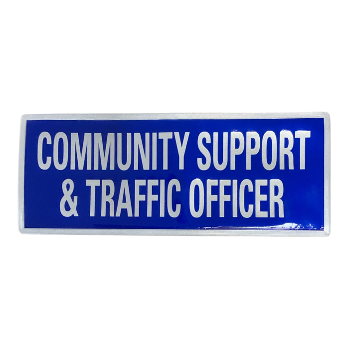 COMMUNITY SUPPORT & TRAFFIC OFFICER Badge Encapsulated Sew On BDG-CAP-CSTO