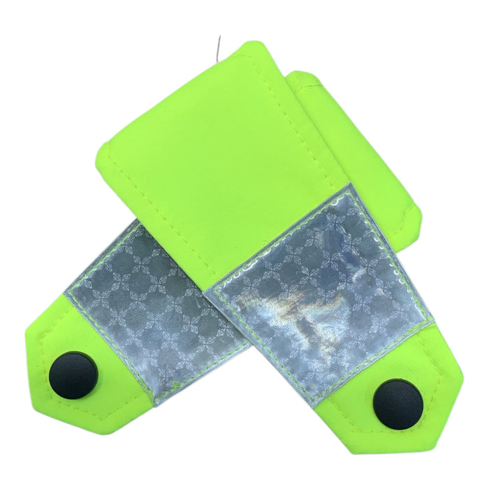 Plain Hi Viz Fabric Epaulettes with Reflective Tape 27cm Length Sold in Pairs