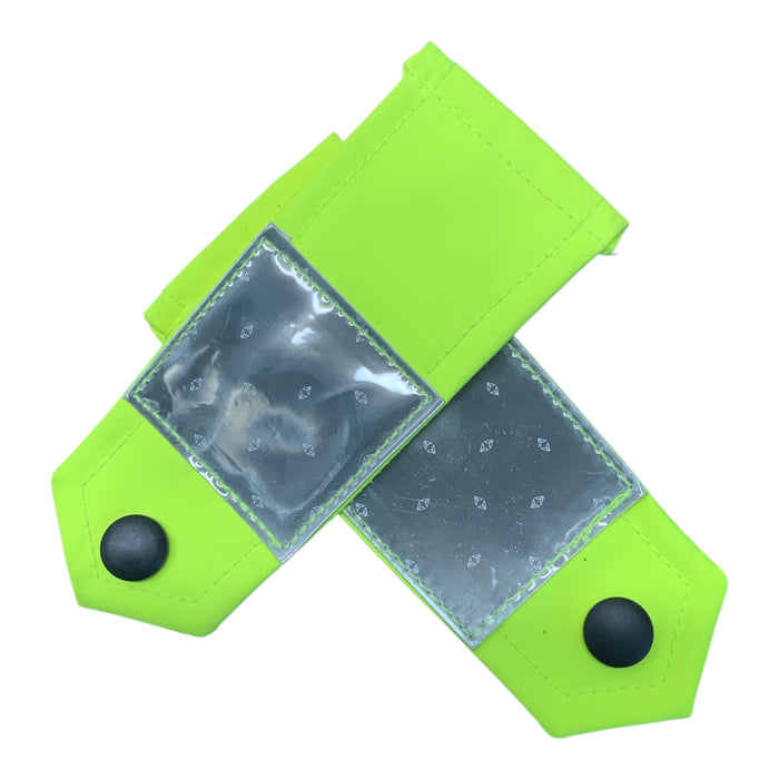 Plain Hi Viz Fabric Epaulettes with Reflective Tape 27cm Length Sold in Pairs