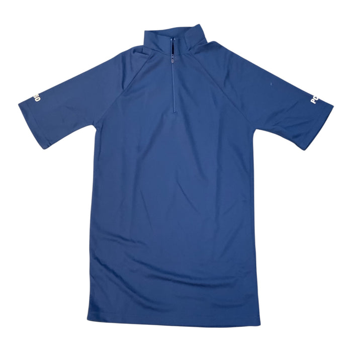 Male Blue PCSO Police Branded Breathable Short Sleeve Wicking Shirt Top