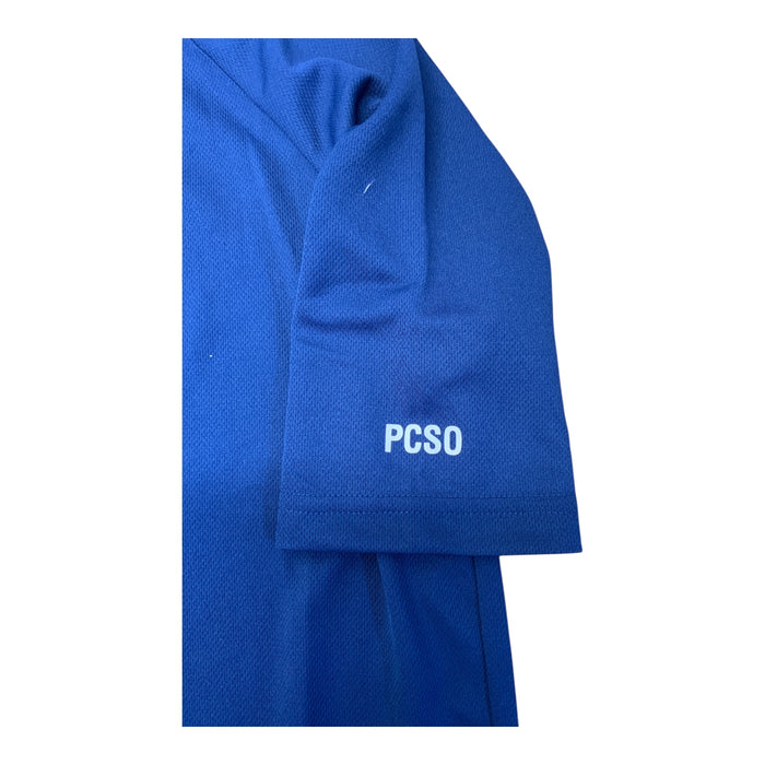 Male Blue PCSO Police Branded Breathable Short Sleeve Wicking Shirt Top