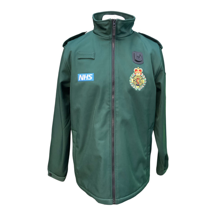 NHS Branded Ex Ambulance Green Softshell Fleece Jacket GPC03A-ODD