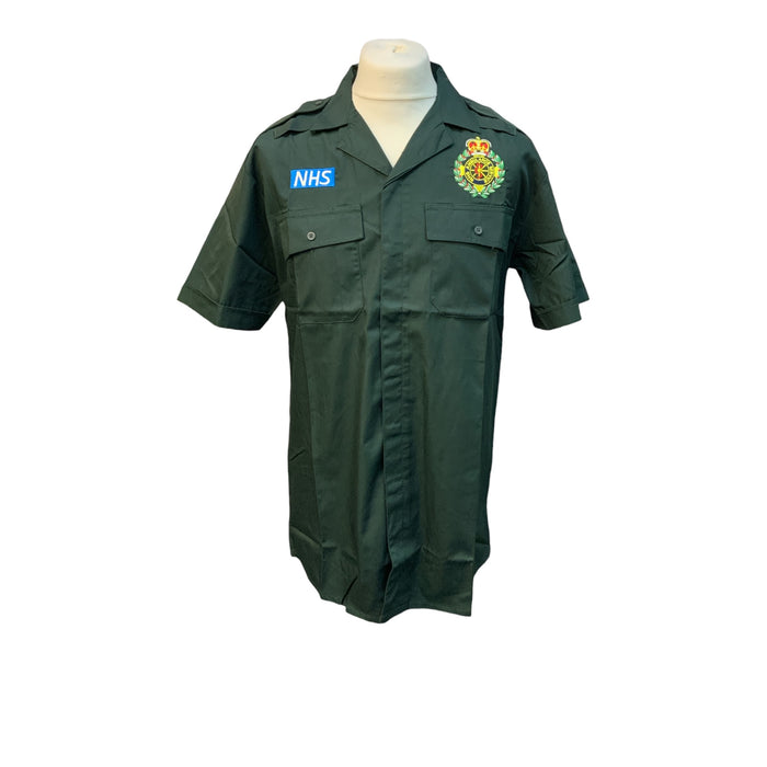 NHS Branded Ex Ambulance Short Sleeve Shirt Green New GS01N