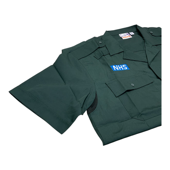 NHS Branded Ex Ambulance Short Sleeve Shirt Green GS01A