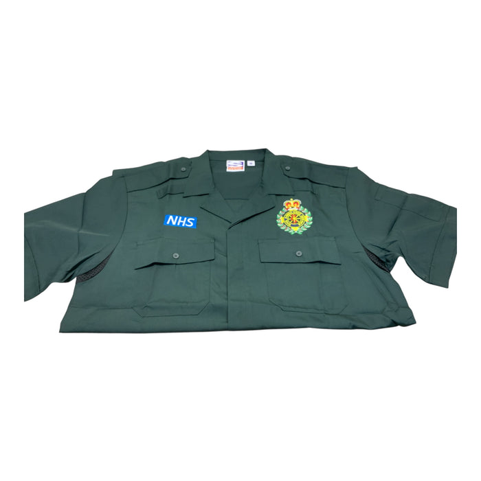 NHS Branded Ex Ambulance Short Sleeve Shirt Green New GS01N