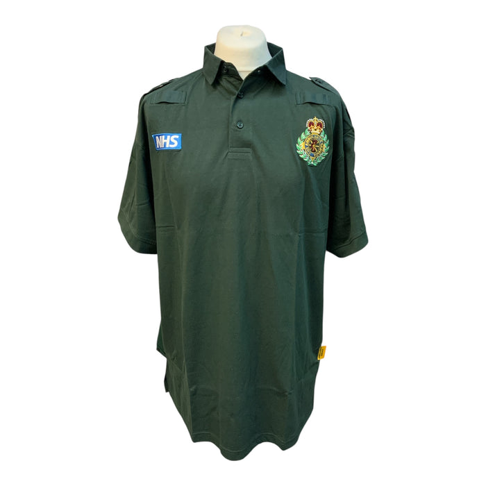 NHS Branded Ex Ambulance Short Sleeve Polo Shirt Green New GPS02N