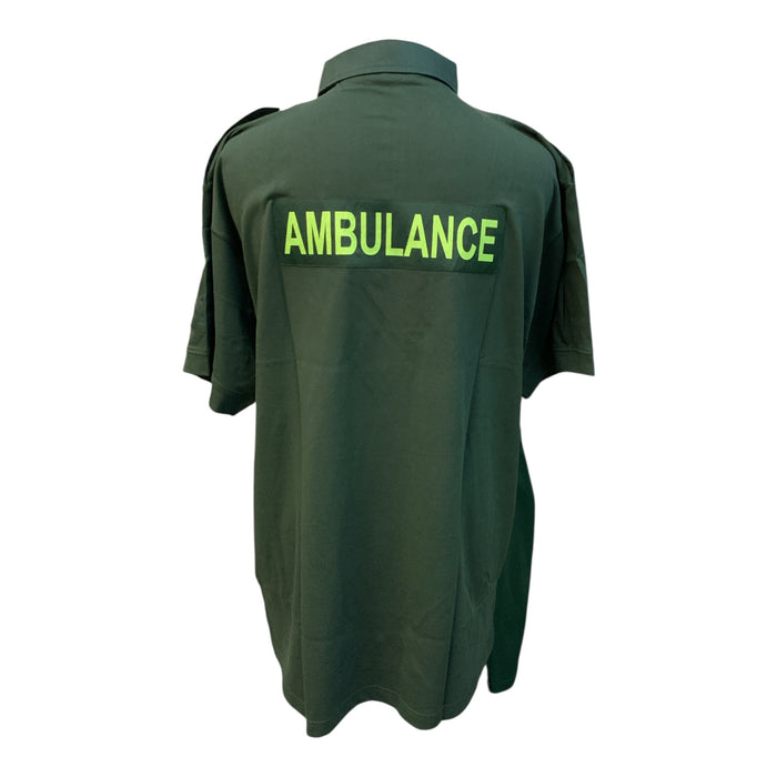 NHS Branded Ex Ambulance Short Sleeve Polo Shirt Green GPS02A