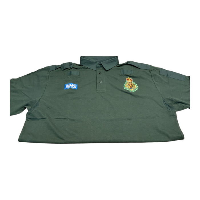 NHS Branded Ex Ambulance Short Sleeve Polo Shirt Green New GPS02N