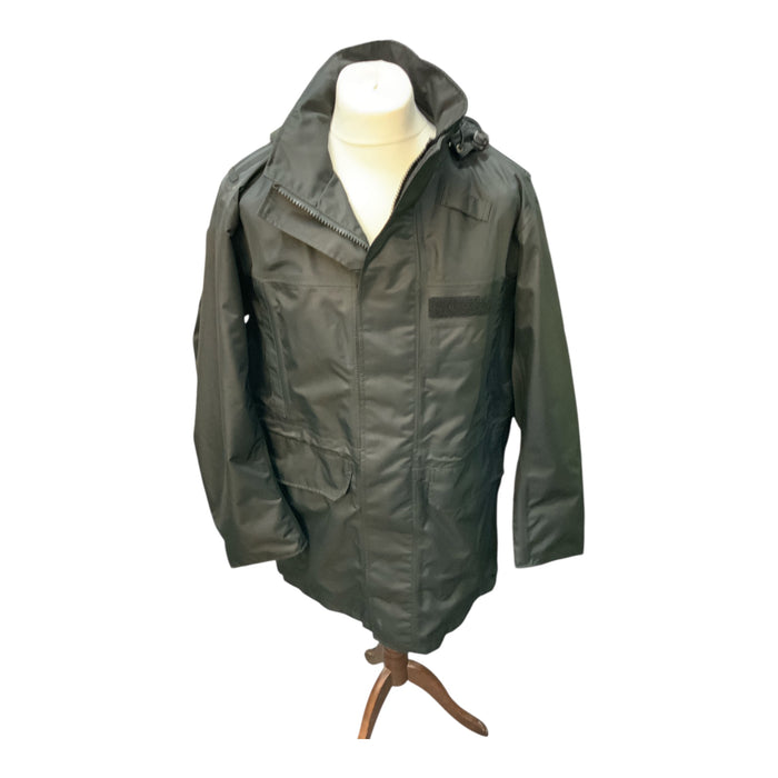 Lightweight Waterproof Rain Coat Black 3/4 Length OJ215