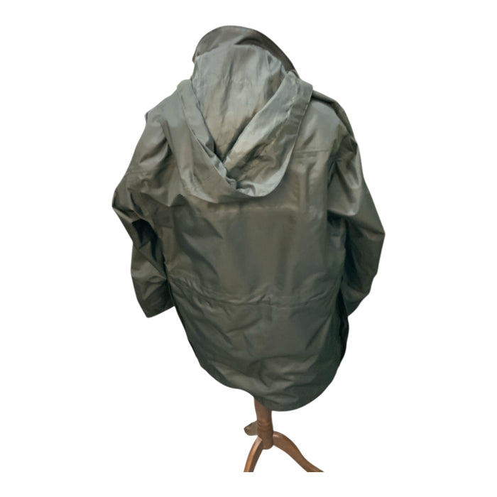 Lightweight Waterproof Rain Coat Black 3/4 Length OJ215