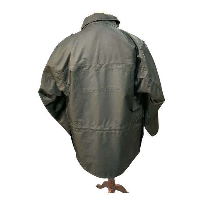 Ex Police Black Polyester Waterproof Jacket OJ230