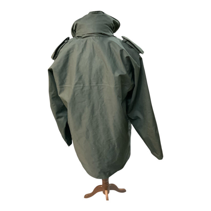 Ex Police Black Polyester Waterproof Jacket Medium OJ232