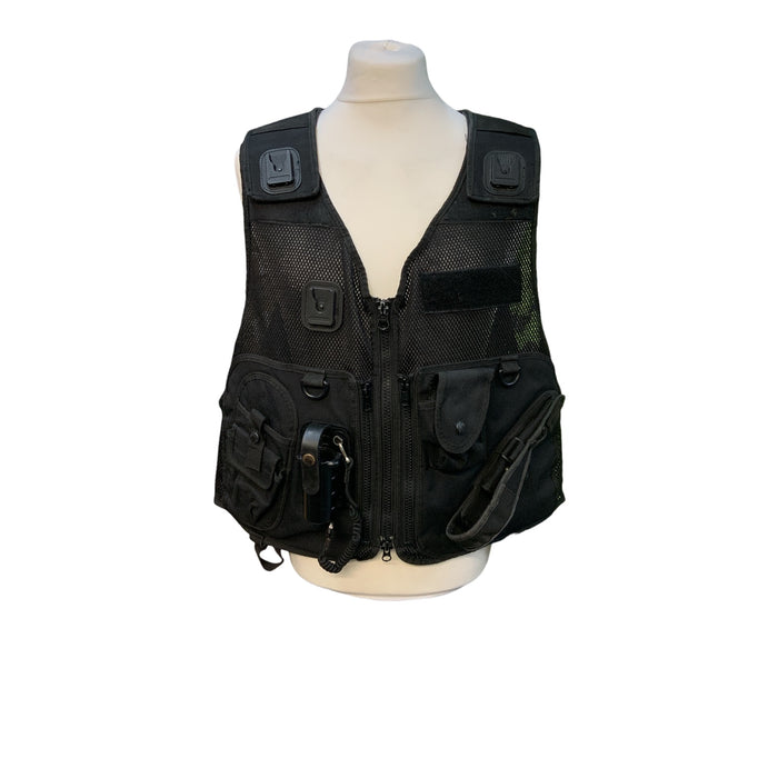 Protec Tactical Vest Black Combat Security Paintballing XLarge OBTV71B