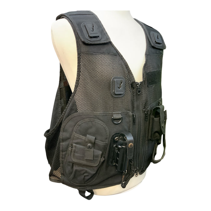 Protec Tactical Vest Black Combat Security Paintballing XLarge OBTV71B
