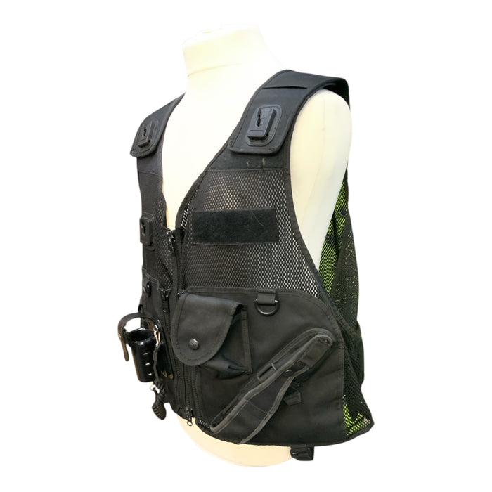 Protec Tactical Vest Black Combat Security Paintballing XLarge OBTV71B