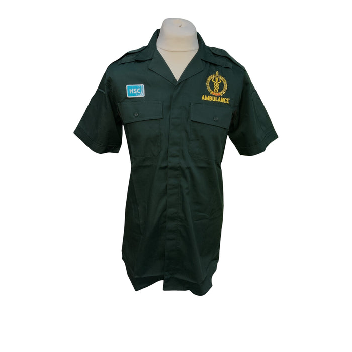 HSC NIAS Branded Ex Ambulance Short Sleeve Shirt Green GS02A