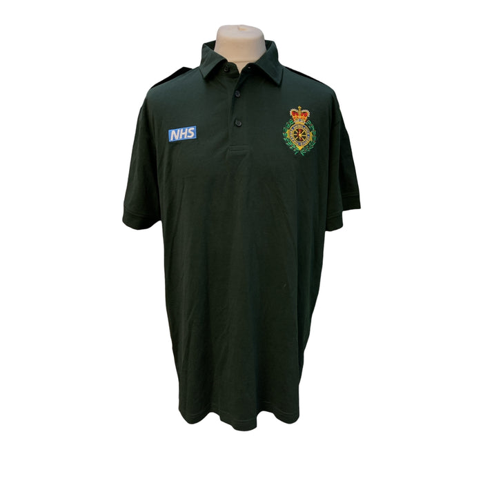 NHS Branded Ex Ambulance Short Sleeve Polo Shirt Green GPS02A