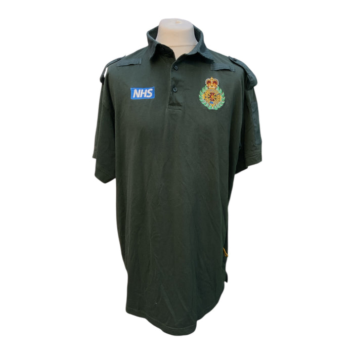 NHS Branded Ex Ambulance Short Sleeve Polo Shirt Green GPS02B