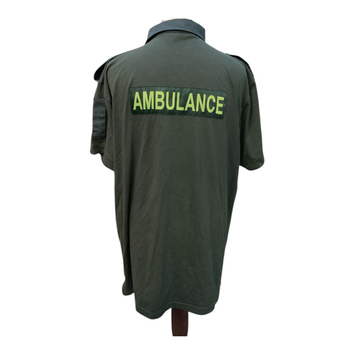 NHS Branded Ex Ambulance Short Sleeve Polo Shirt Green GPS02B