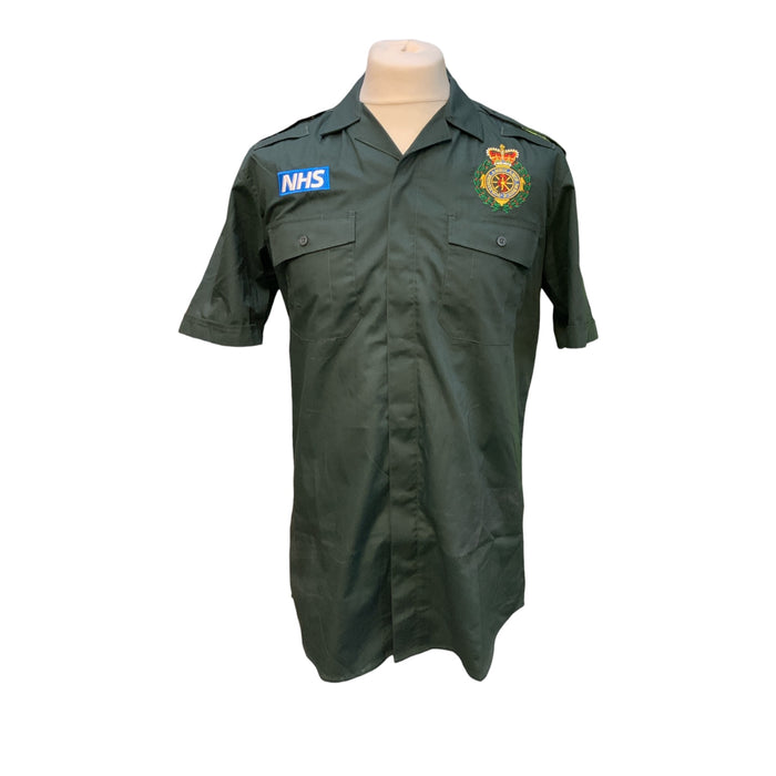NHS Branded Ex Yorkshire Ambulance Short Sleeve Shirt Green GS03A